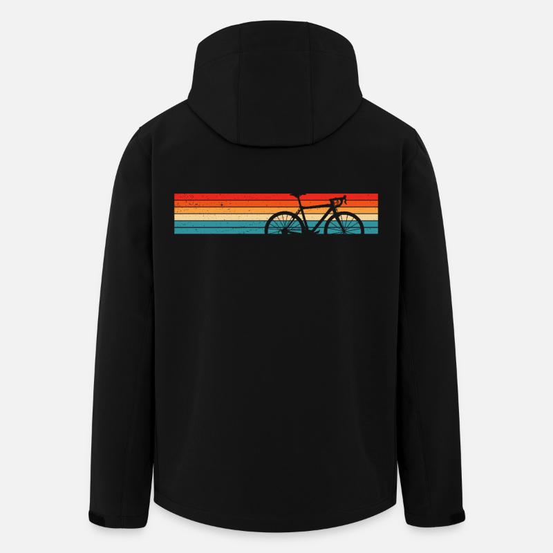 Bicycle Retro Cyclist Cycling - Men’s Recycled Softshell Jacket by Stanley/Stella - black