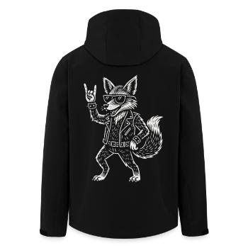 Métal Musique Rock Fox Rétro Drôle Lourd - Veste softshell homme en polyester recyclé Stanley/Stella - noir - Dos - AI Model Male 185 light (185cm)