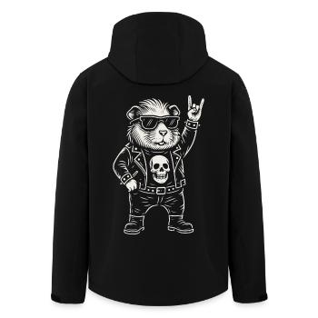 Rock Musique Drôle Heavy Metal Cochon d’Inde Rétro - Veste softshell homme en polyester recyclé Stanley/Stella - noir - Dos - AI Model Male 185 light (185cm)