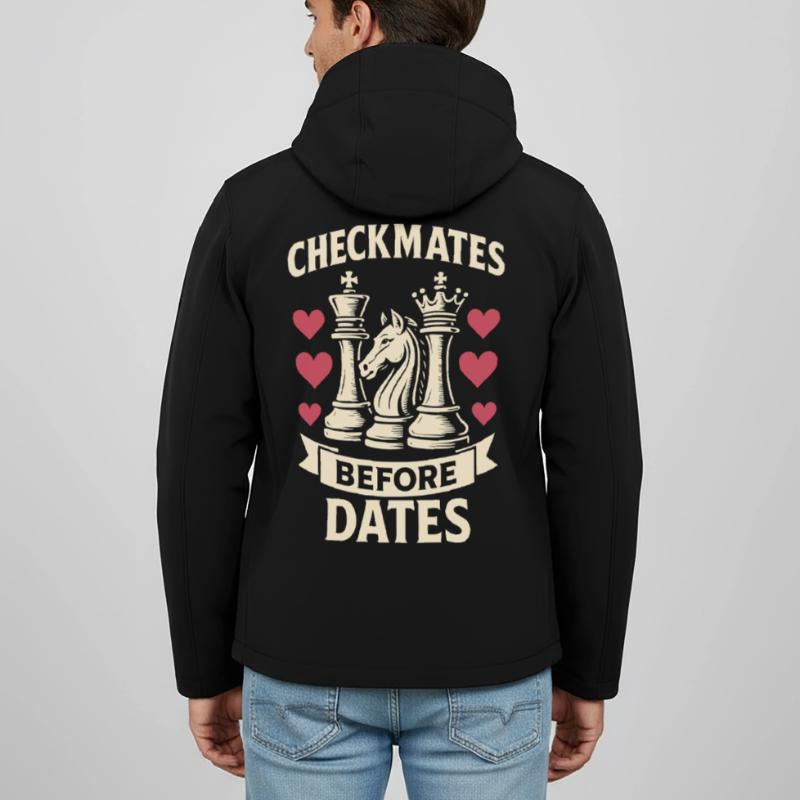Checkmate Before Data Chess Player Fun Design Men’s Recycled Softshell Jacket by Stanley/Stella