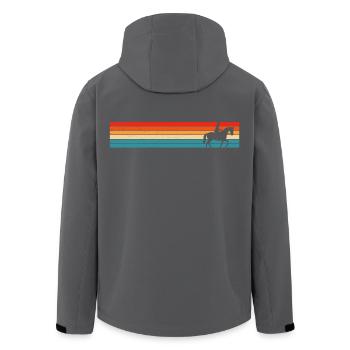 Équitation rétro cavalier - Veste softshell homme en polyester recyclé Stanley/Stella - noir - Dos - AI Model Male 185 light (185cm)