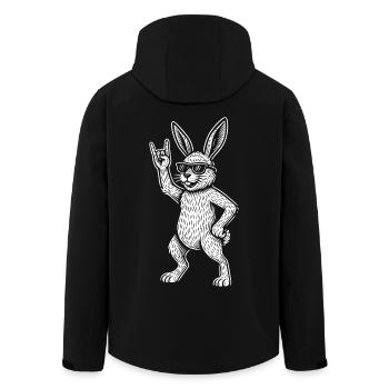 Rock Musique Lapin Métal Musique Drôle Lourd - Veste softshell homme en polyester recyclé Stanley/Stella - noir - Dos - AI Model Male 185 light (185cm)