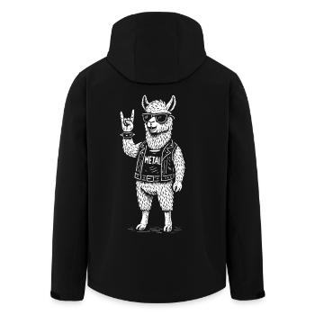 Métal Musique Lama Alpaga Drôle Rock Musique Lourd - Veste softshell homme en polyester recyclé Stanley/Stella - noir - Dos - AI Model Male 185 light (185cm)