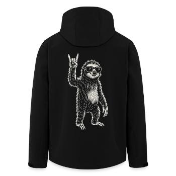 Métal Musique Drôle Paresseux Rock Musique Heavy - Veste softshell homme en polyester recyclé Stanley/Stella - noir - Dos - AI Model Male 185 light (185cm)