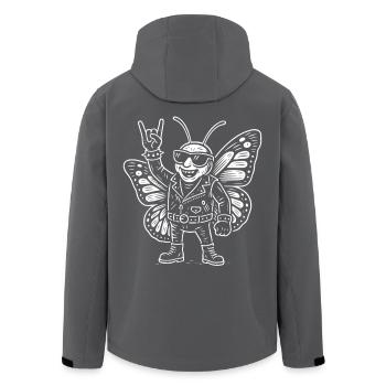 Heavy Metal Papillon Rock Musique Drôle - Veste softshell homme en polyester recyclé Stanley/Stella - charbon - Dos - AI Model Male 185 light (185cm)