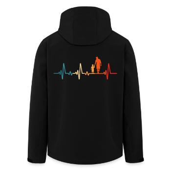 Vater und Sohn t-shirt Großvater und Enkel - Recycelte Männer Softshell-Jacke von Stanley/Stella - Schwarz - Hinten - AI Model Male 185 light (185cm)