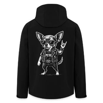 Métal Chihuahua Chien Rock Musique Drôle Heavy Metal - Veste softshell homme en polyester recyclé Stanley/Stella - noir - Dos - AI Model Male 185 light (185cm)