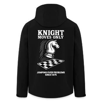 Ritter Bewegt Sich Nur Springend Über Probleme - Recycelte Männer Softshell-Jacke von Stanley/Stella - Schwarz - Hinten - AI Model Male 185 light (185cm)