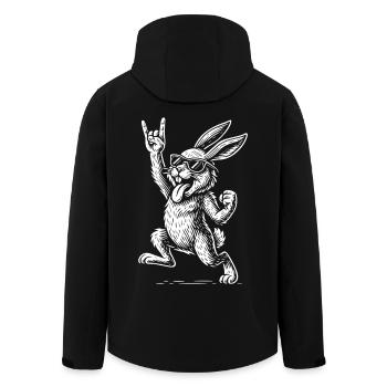 Rock Musique Metal Musique Drôle Lapin Rétro Vibes - Veste softshell homme en polyester recyclé Stanley/Stella - noir - Dos - AI Model Male 185 light (185cm)