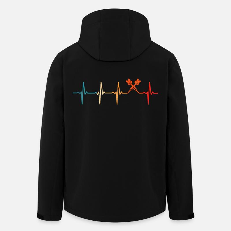 Fléchettes heartbeat joueur de fléchettes - Veste softshell homme en polyester recyclé Stanley/Stella - noir