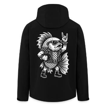Métal Musique Rock Humour Guppy Fish - Veste softshell homme en polyester recyclé Stanley/Stella - noir - Dos - AI Model Male 185 light (185cm)