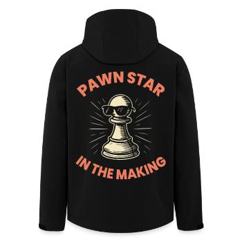 Peasant star in the making Chess player lover - Men’s Recycled Softshell Jacket by Stanley/Stella - black - Back - AI Model Male 185 light (185cm)