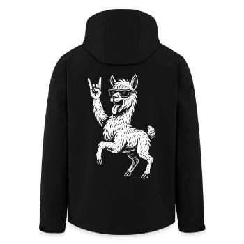 Métal Musique Lama Alpaga Drôle Rock Musique Lourd - Veste softshell homme en polyester recyclé Stanley/Stella - noir - Dos - AI Model Male 185 light (185cm)