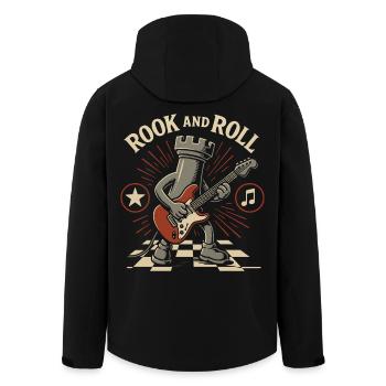 Tour Et Roulement Joueur D’échecs Jeu De Société Fun - Veste softshell homme en polyester recyclé Stanley/Stella - noir - Dos - AI Model Male 185 light (185cm)