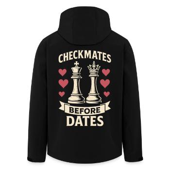 Schachspieler Schachmatt Vor Dates - Recycelte Männer Softshell-Jacke von Stanley/Stella - Schwarz - Hinten - AI Model Male 185 light (185cm)