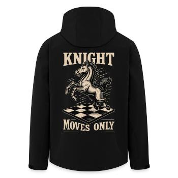 Ritter Bewegt Sich Nur Schachspieler Brettspiel - Recycelte Männer Softshell-Jacke von Stanley/Stella - Schwarz - Hinten - AI Model Male 185 light (185cm)
