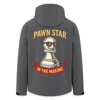 Peasant star in the making Chess player - Men’s Recycled Softshell Jacket by Stanley/Stella - anthracite - Back - AI Model Male 185 light (185cm)