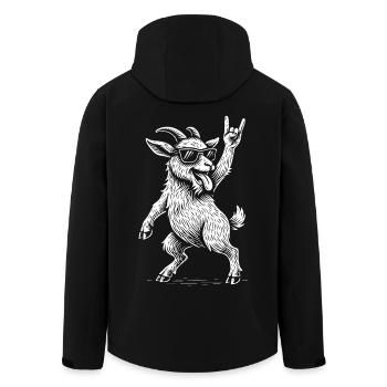 Métal Musique Pygmée Chèvre Rock Musique Heavy Metal - Veste softshell homme en polyester recyclé Stanley/Stella - noir - Dos - AI Model Male 185 light (185cm)