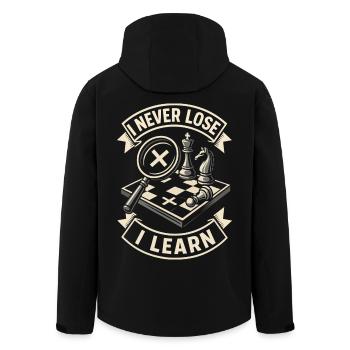 Chess Club Funny Chess Player I Lose - Men’s Recycled Softshell Jacket by Stanley/Stella - black - Back - AI Model Male 185 light (185cm)