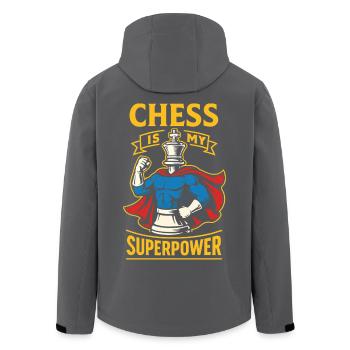 Les échecs sont mon super-pouvoir de joueur d’échecs drôle - Veste softshell homme en polyester recyclé Stanley/Stella - noir - Dos - AI Model Male 185 light (185cm)