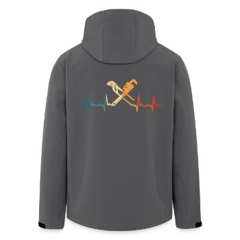 Klempner herzschlag Installateur - Recycelte Männer Softshell-Jacke von Stanley/Stella - Schwarz - Hinten - AI Model Male 185 light (185cm)
