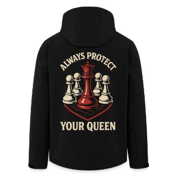 Protégez toujours votre joueuse d’échecs reine - Veste softshell homme en polyester recyclé Stanley/Stella - noir - Dos - AI Model Male 185 light (185cm)