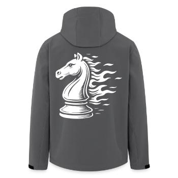 Jeu de société Chess Knight Flames - Veste softshell homme en polyester recyclé Stanley/Stella - charbon - Dos - AI Model Male 185 light (185cm)