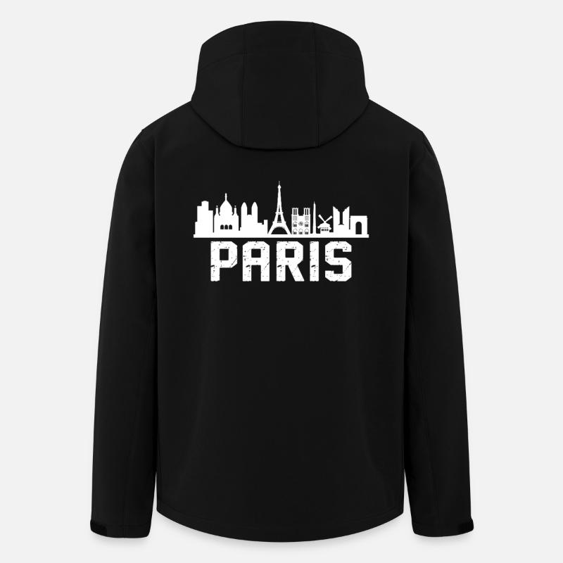 Paris Skyline - Men’s Recycled Softshell Jacket by Stanley/Stella - black