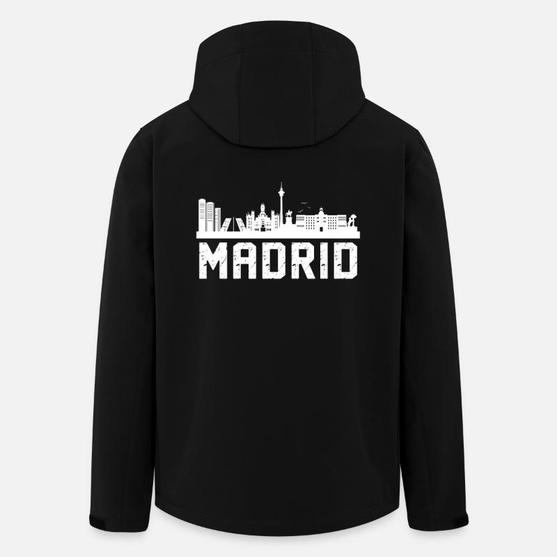 Madrid Skyline - Men’s Recycled Softshell Jacket by Stanley/Stella - black