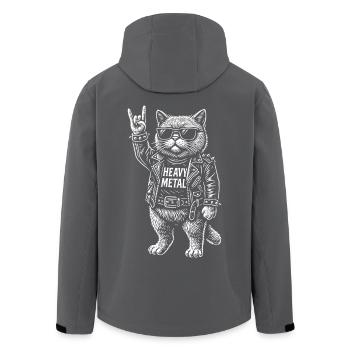 Heavy Metal Rock Musique Drôle Tenue - Veste softshell homme en polyester recyclé Stanley/Stella - charbon - Dos - AI Model Male 185 light (185cm)