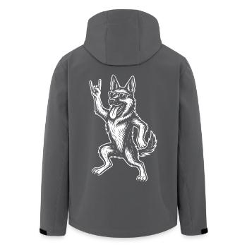 Drôle Heavy Metal Rock Musique Allemand - Veste softshell homme en polyester recyclé Stanley/Stella - charbon - Dos - AI Model Male 185 light (185cm)