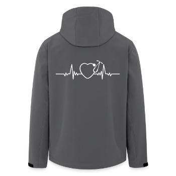 Stethoskop Herzschlag Krankenschwester Arzt - Recycelte Männer Softshell-Jacke von Stanley/Stella - Schwarz - Hinten - AI Model Male 185 light (185cm)
