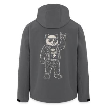 Heavy Metal Panda Rétro Rock Musique Métal drôle - Veste softshell homme en polyester recyclé Stanley/Stella - noir - Dos - AI Model Male 185 light (185cm)