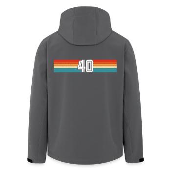 40 Jahre retro 40. Geburtstag - Recycelte Männer Softshell-Jacke von Stanley/Stella - Schwarz - Hinten - AI Model Male 185 light (185cm)