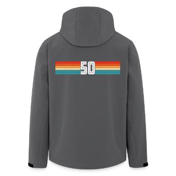 50 Jahre retro 50. Geburtstag - Recycelte Männer Softshell-Jacke von Stanley/Stella - Schwarz - Hinten - AI Model Male 185 light (185cm)