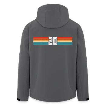 20 Jahre retro 20. Geburtstag - Recycelte Männer Softshell-Jacke von Stanley/Stella - Schwarz - Hinten - AI Model Male 185 light (185cm)