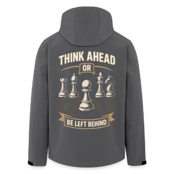 Think ahead or lag behind - Men’s Recycled Softshell Jacket by Stanley/Stella - anthracite - Back - AI Model Male 185 light (185cm)