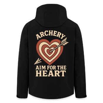 Archery Aim For The Heart Archer Bow - Men’s Recycled Softshell Jacket by Stanley/Stella - black - Back - AI Model Male 185 light (185cm)