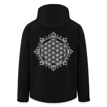 Affirmation Achtsamkeit Emotionale Resilienz - Recycelte Männer Softshell-Jacke von Stanley/Stella - Schwarz - Hinten - AI Model Male 185 light (185cm)