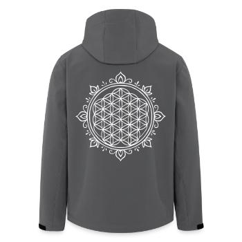 Affirmation Mindfulness Emotional Resilience - Men’s Recycled Softshell Jacket by Stanley/Stella - anthracite - Back - AI Model Male 185 light (185cm)