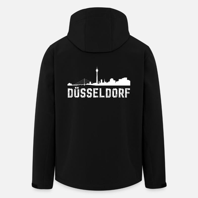 Dusseldorf Skyline - Men’s Recycled Softshell Jacket by Stanley/Stella - black