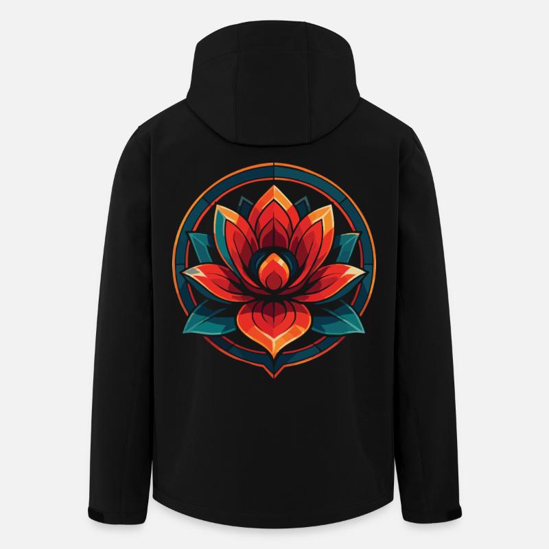 Lotus Flower Mindfulness Affirmation - Men’s Recycled Softshell Jacket by Stanley/Stella - black
