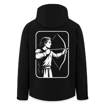 Archery Bow Target Archer Design - Men’s Recycled Softshell Jacket by Stanley/Stella - black - Back - AI Model Male 185 light (185cm)