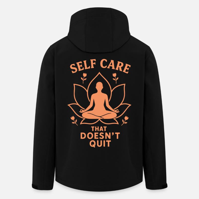 Self-care, mindfulness and meditation - Men’s Recycled Softshell Jacket by Stanley/Stella - black