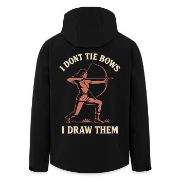 I Don't Tie Bows I Draw Them Funny Archer - Men’s Recycled Softshell Jacket by Stanley/Stella - black - Back - AI Model Male 185 light (185cm)