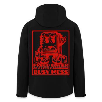 Busy Mess - Motivation et business mindset - Veste softshell homme en polyester recyclé Stanley/Stella - noir - Dos - AI Model Male 185 light (185cm)