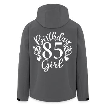 85th Birthday Women Her Birthday Girl 85 Years Old - Men’s Recycled Softshell Jacket by Stanley/Stella - black - Back - AI Model Male 185 light (185cm)