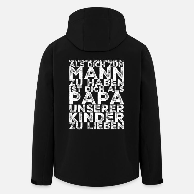 PAPA UNSERER KINDER - Recycelte Männer Softshell-Jacke von Stanley/Stella - Schwarz