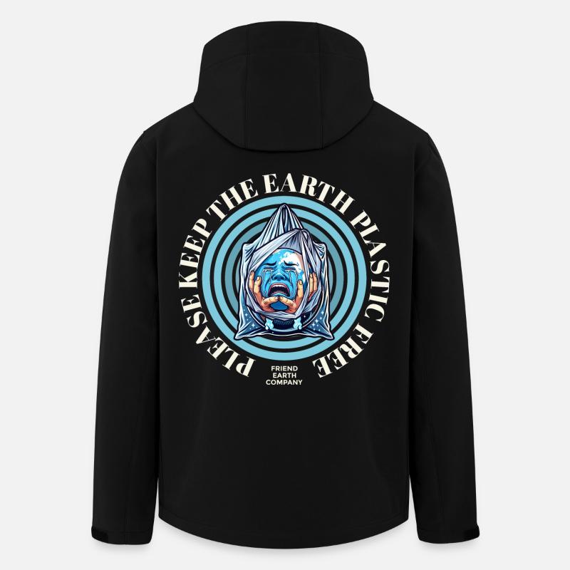 Plastic-free soil - Men’s Recycled Softshell Jacket by Stanley/Stella - black