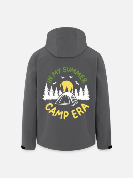 Camping Sommerlager Camper - Recycelte Männer Softshell-Jacke von Stanley/Stella - Schwarz